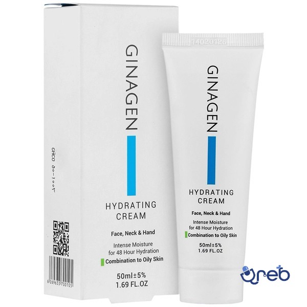 کرم آبرسان و مرطوب کننده پوست چرب و مختلط ژیناژن 50 میلی لیتر