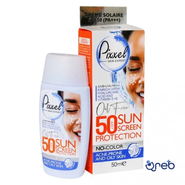 کرم ضد آفتاب بی رنگ پیکسل  با اس پی اف 50 مناسب پوست چرب حجم 50 میلی لیتر