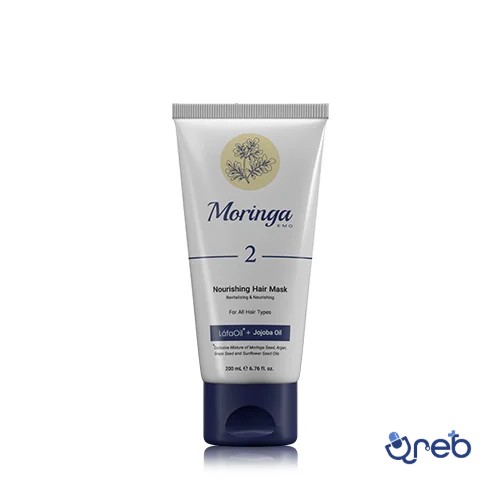 ماسک مو مغذی 2 مورینگا امو مناسب انواع مو  200 میلی لیتر