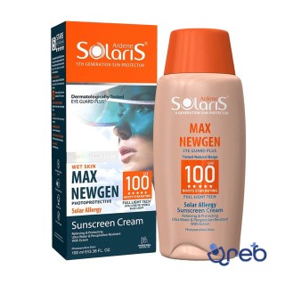 کرم ضد آفتاب آردن مکس نیوژن با SPF 100مناسب  پوست های حساس رنگی بژ طبیعی حجم 100 میلی لیتر